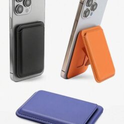 Alternative view of 2-in-1 MagSafe Magnetic Leather Card Holder & Foldable Phone Stand for iPhone