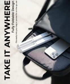 Alternative view of 2-in-1 Foldable Laptop Stand with Phone Holder & Cooling Ventilation
