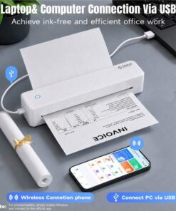ORICO MT80 Upgraded Portable Inkless Thermal Printer (A4 Support & Multi-Device Compatibility)