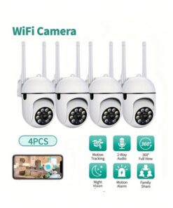 GENAI 1080p HD Smart Home Security Camera: Full-Color Night Vision, PTZ 360°, Two-Way Audio & Motion Detection