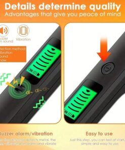 Alternative view of Handheld Metal Detector Wand with LCD Display, High-Sensitivity $360^\circ$ Detection & Vibration Alarm