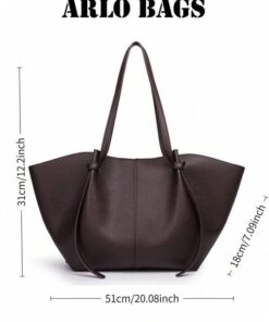 Alternative view of Large Capacity Vintage Minimalist Tote Bag for Laptop & Commute
